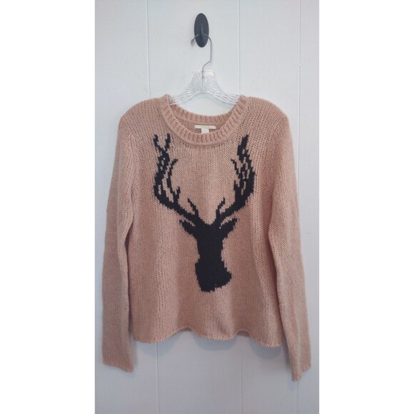 Forever 21 | Tan Black Deer Sweater Size Large - Picture 1 of 6